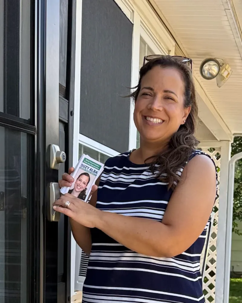 Suzy door-knocking